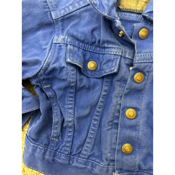 VTG‎ Little Levi’s 72027 Toddler 2T Denim Trucker Jacket USA Made Orange Tab - Picture 9 of 13